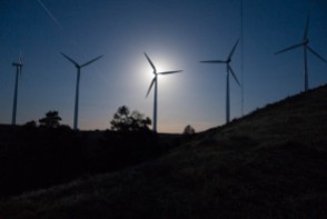 Wind Turbines by Moonlight (before the eclipse)